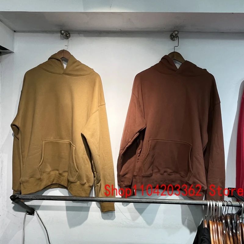 Men's Women's Streetwear Kanye West Hoodie Real Photo Classic Solid Color Simple Pullover SEASON6 Hooded Sweatshirts