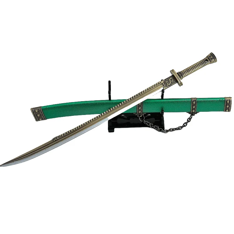 28 cm Chinesische kalte Waffen, Filme und TV-Shows, Qianlongs kostbares Schwert, Metallhandwerk, Spielzeugmodelle, Ornament-Sammlung, Desktop-Spielzeug