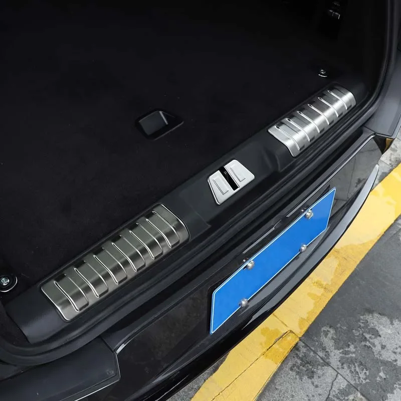 

For Land Rover Range Rover Sport 2023-2024 Car Rear Bumper Protector Step Panel Boot Cover Stainless Steel Interior Accessories