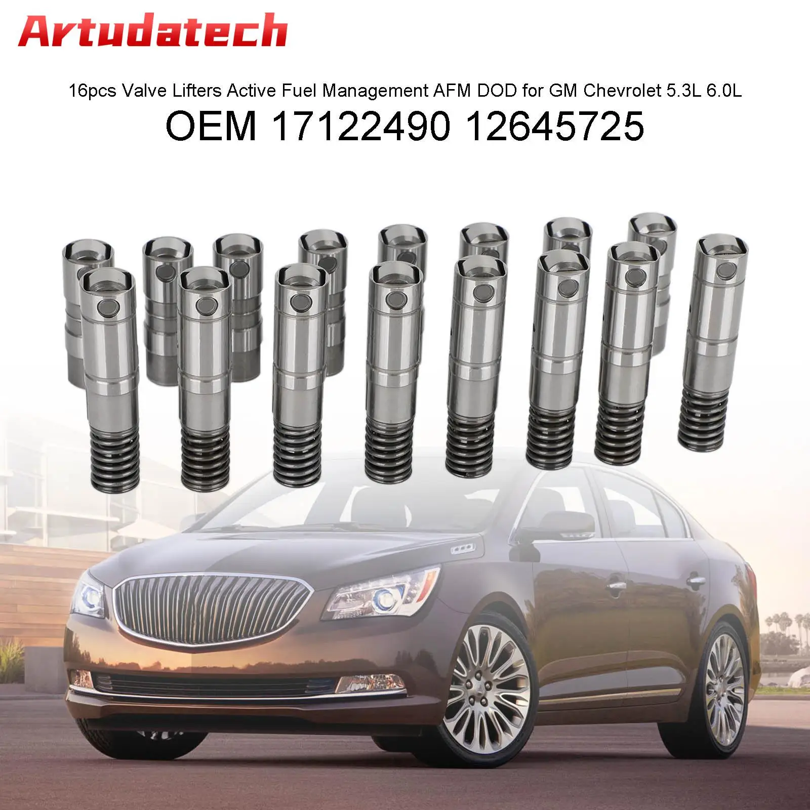 Artudatech 16pcs Valve Lifters Active Fuel Management AFM DOD for GM Chevr 5.3L 6.0L Car Accessories