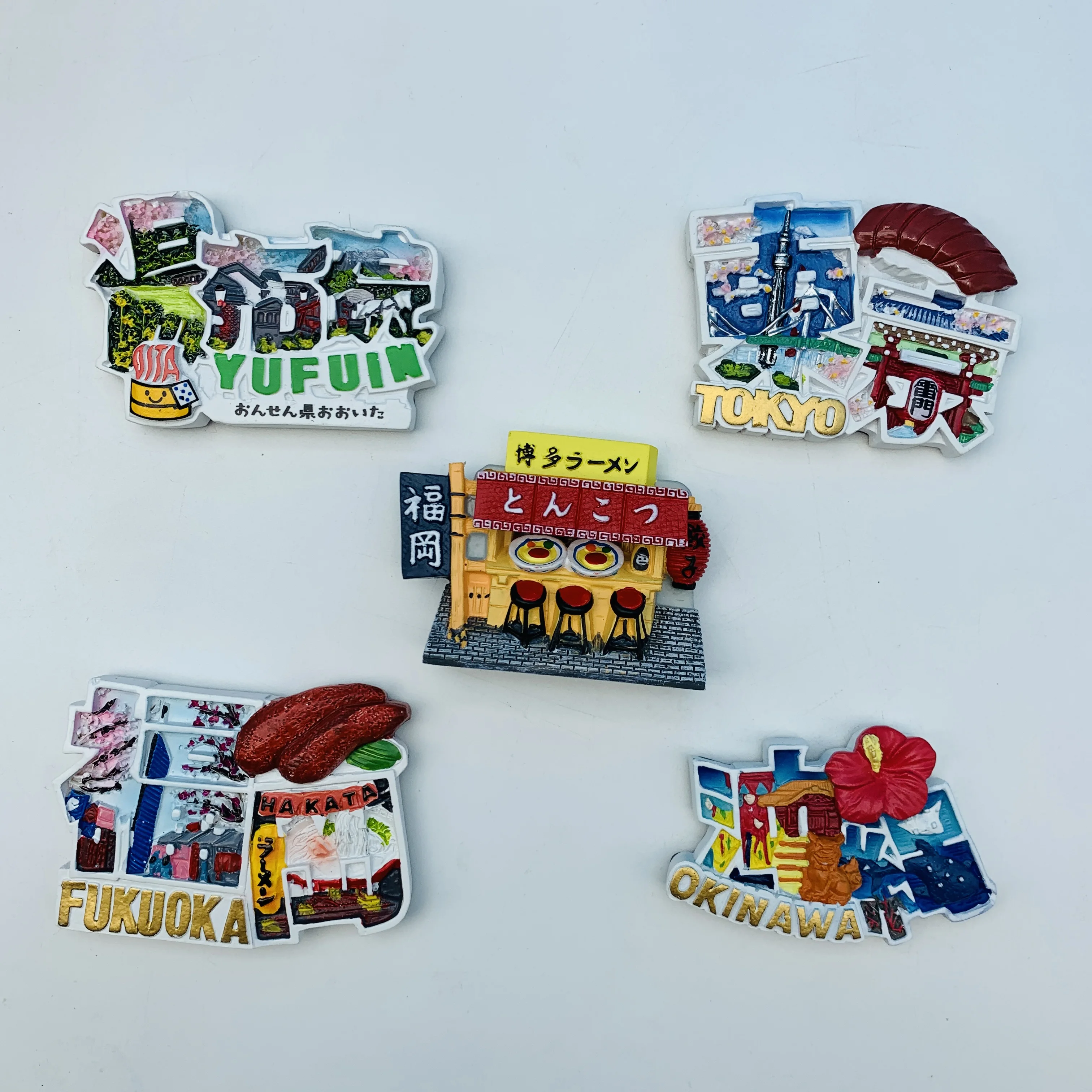 Japan Local Customs And Culture Tourist Souvenir Fridge Magnets Decoration Articles Handicraft Magnetic Refrigerator