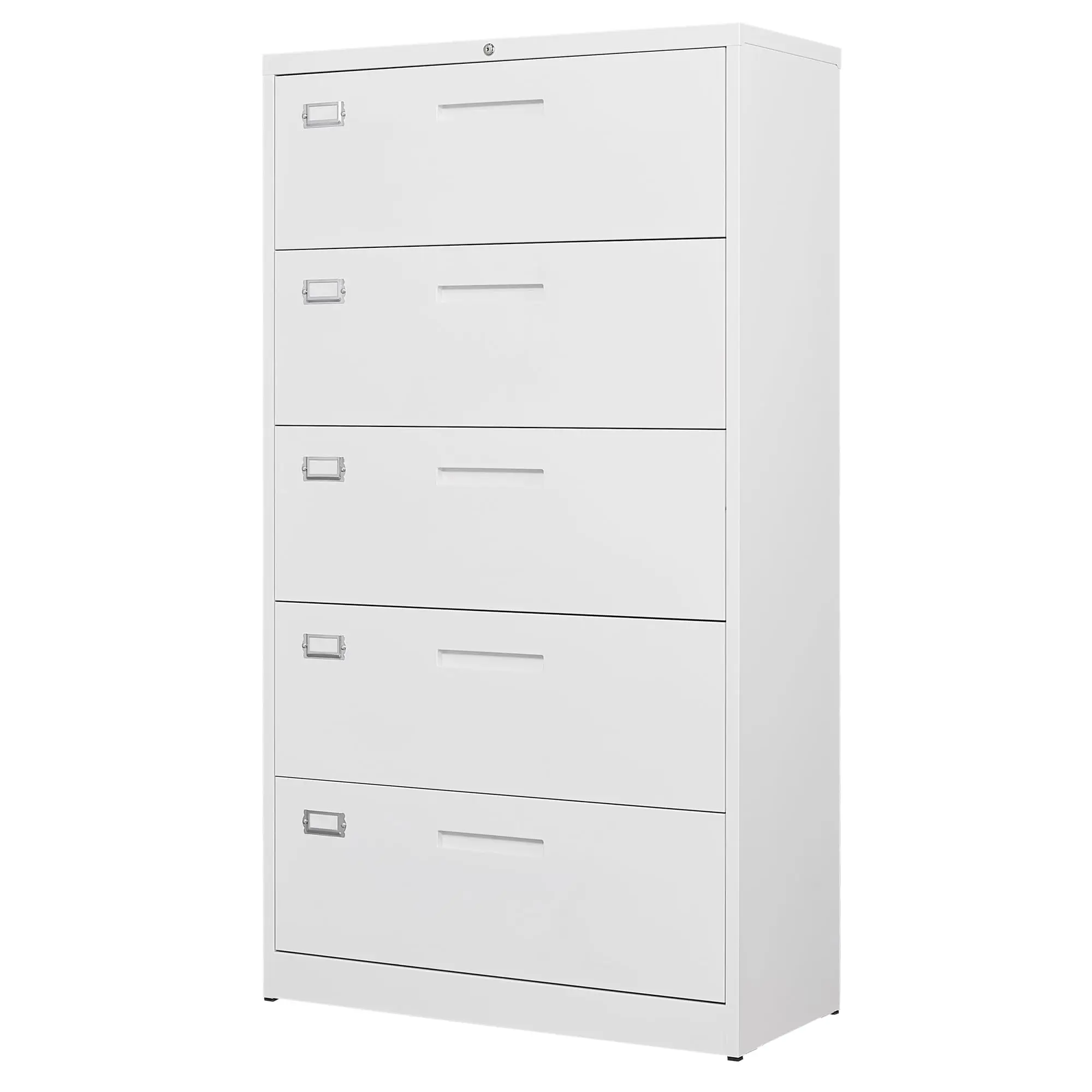 5 Drawer File Cabinet with Lock,Metal Lateral Filing Cabinets for Home Office Hanging Files Letter/Legal/F4/A4