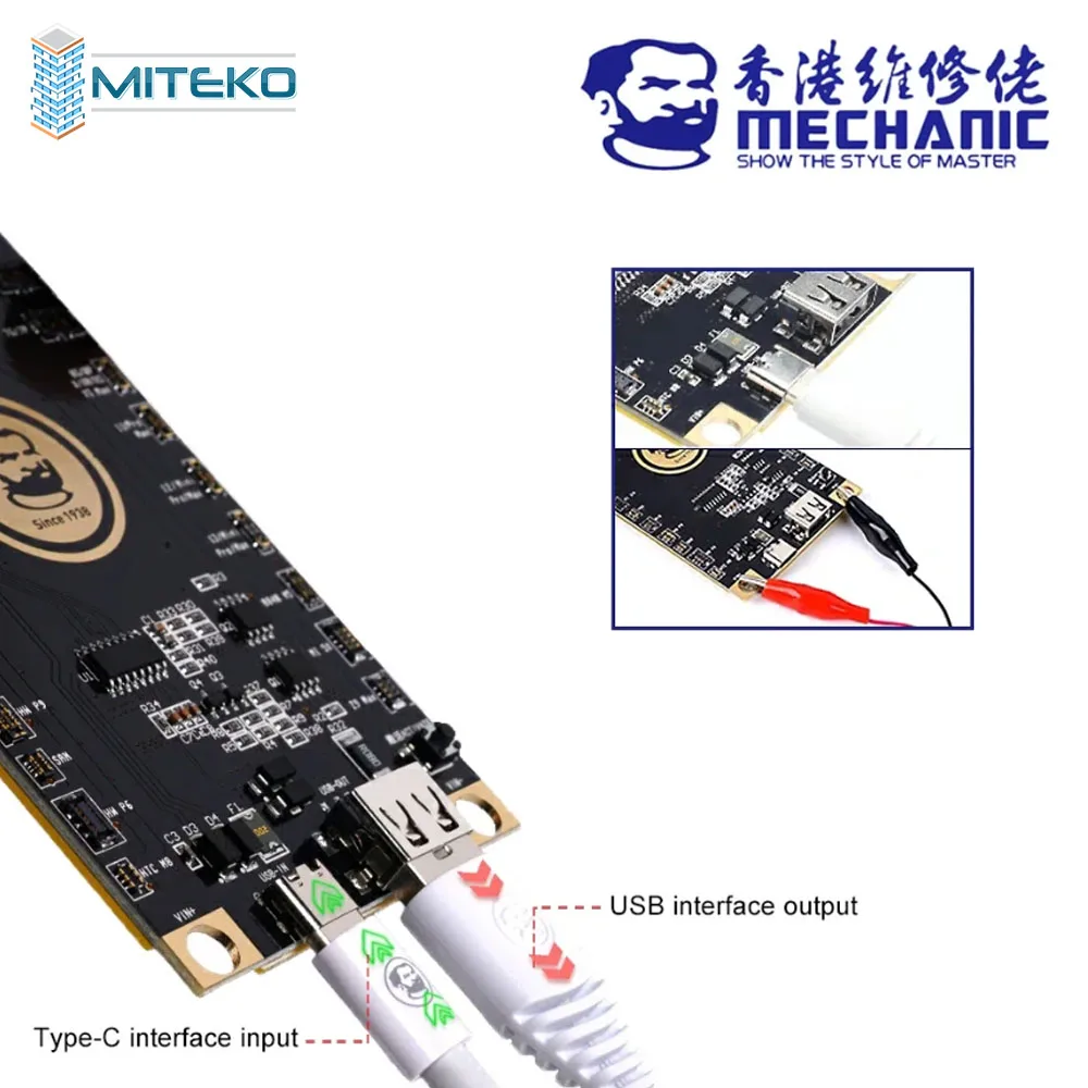MECHANIC BA27 Battery Activation Board for Phone 5G-13ProMax Android with LED Digital Display Circuit Board Charging Tester