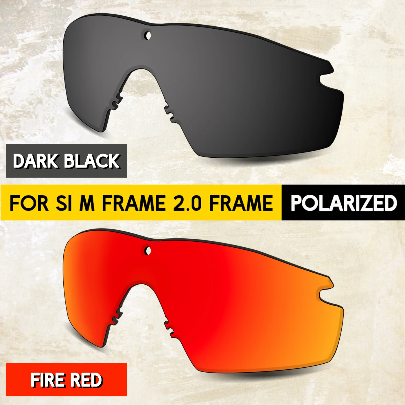 2 Pairs 1.5mm Polarized Replacement Lenses for Oakley Si M Frame 2.0 Sunglasses - Impact-Resistant Material