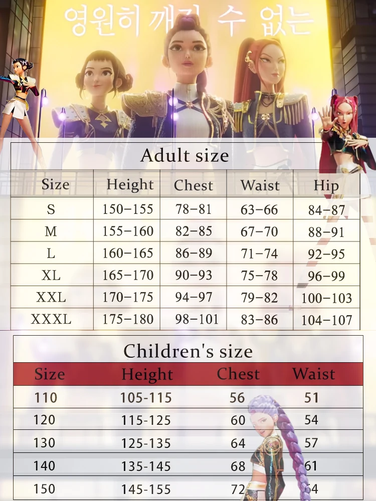K-Pop Demon Hunters Rumi Zoey Mira Stage Performance Outfit Costume Cosplay con parrucca Ruolo Playi Suit per la festa di Halloween