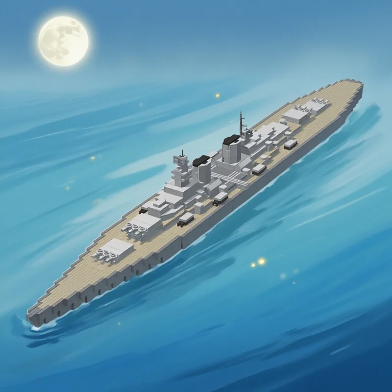 895pcs MOC 1 Scale Germania Class Superbattleship Boat Model Building Festival Gifts Toys Blocks Architecture Idea Education