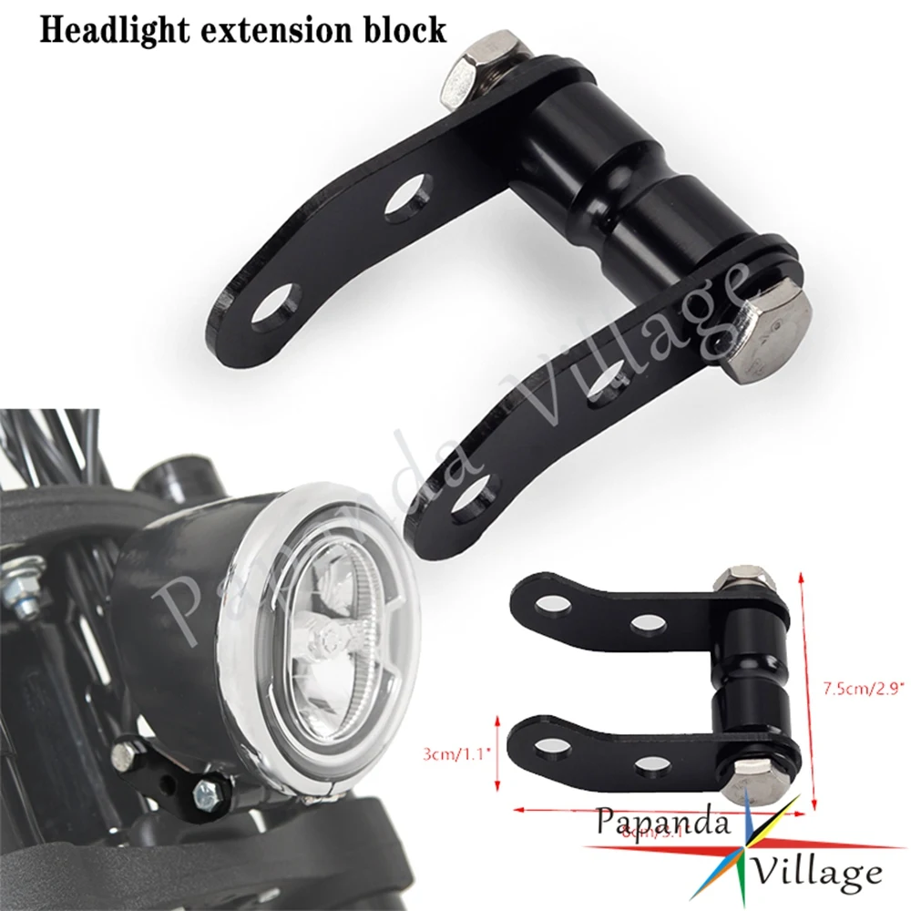 Motorcycle Accessories For Harley Softail Low Rider S FXLRS 2020-2022 Headlight Extension Block Mounting Blocks Extend Bracket