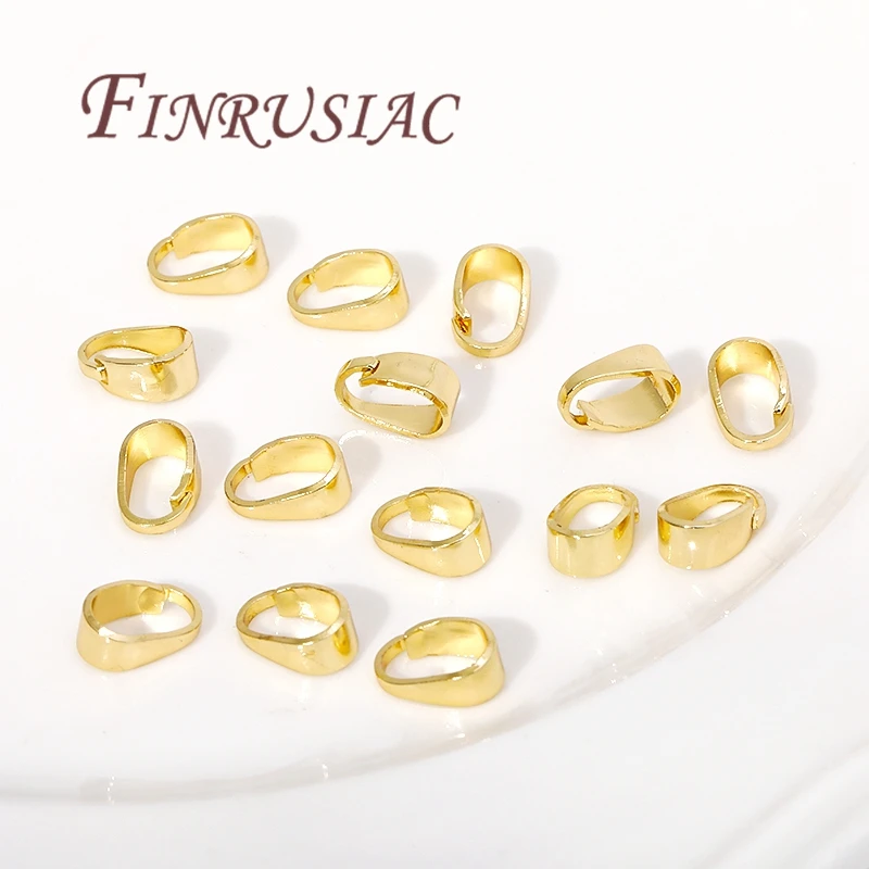 18K Gold Plated Pendant Clips For Necklace,Pendant Clip Clasp,Melon Seeds Buckle,DIY Necklaces Connector,Jewelry Accessories image 4