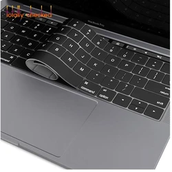 Funda de teclado para nuevo MacBook Pro con barra táctil de 13 o 15 pulgadas (A2159, A1989, A1990, A1706, A1707), 2019, 2018, 2017, 2016, piel de silicona