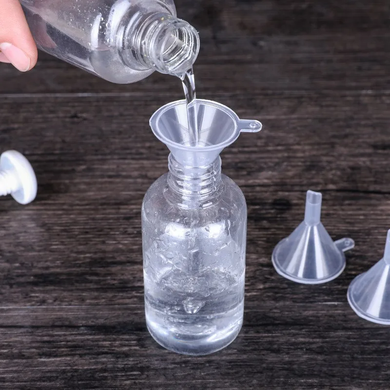 10 Stück Mini-Trichter füllung leere Flasche Verpackungs werkzeug für Reise Kunststoff Mini kleine Trichter für Parfüm Flüssigkeit unerlässlich – Detail 8