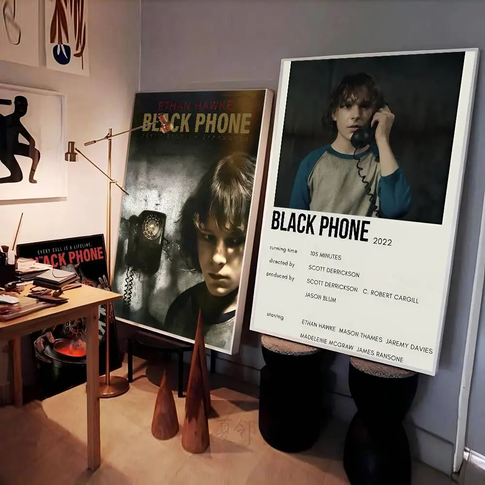 الهاتف الأسود أنيمي الملصقات لزجة ورق أبيض يطبع الملصقات الفنية Kawaii غرفة ديكور #2