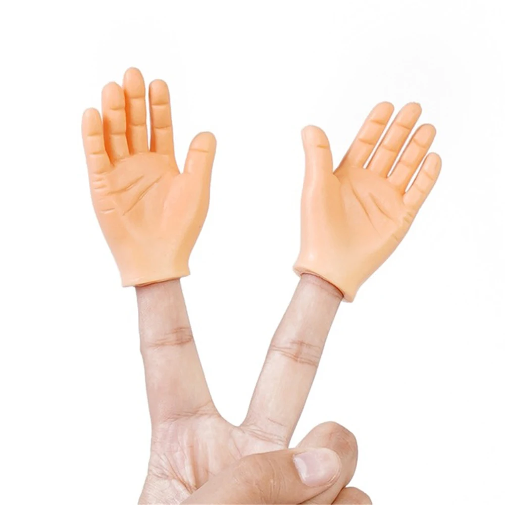 1 Paar Kleine Vingerhanden Grappige Vingerfidget Kleine Handpalm Tease Kat Huisdierenfeest Halloween Cosplay Rekwisieten Nieuwigheid Speelgoed