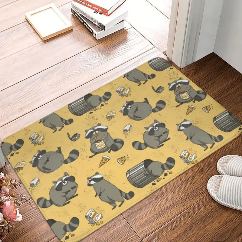 Personalized Rascally Raccoons Doormat Mat Anti-Slip Trash Panda Racoon Bathroom Kitchen Balcony Rug Carpet 40*60cm