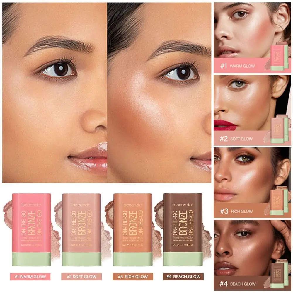 Contour Shadow Bronzer Stick Langdurige Cosmetische Tools Face Illuminator Draagbare Gladde Natuurlijke Gezichtsmarkeerstift