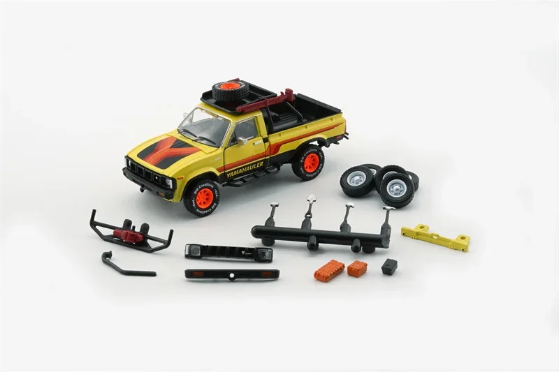 **Pre-Order**BM Creations 1:64 1980 Hilux N60, N70 -Yellow w/Accessory (LHD) Diecast Model Car