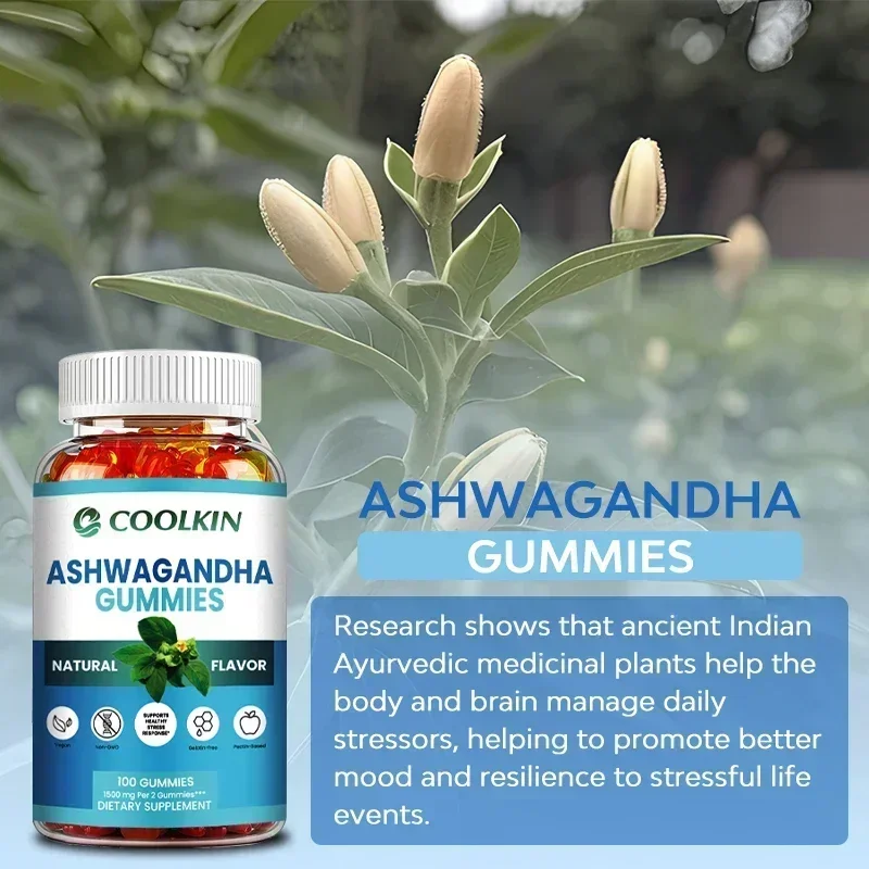Ashwagandha Gummies - Enhance Physical Strength and Endurance Relieve Stress and Anxiety Improve Sleep Quality Antioxidant