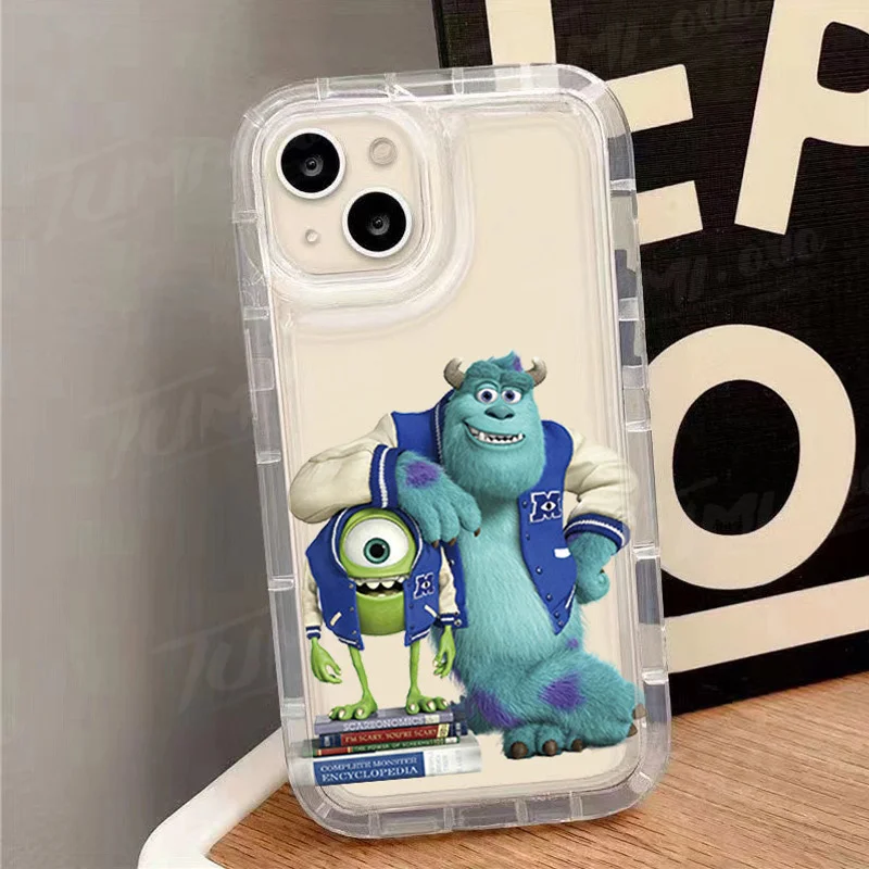 Capa transparente da Disney Monsters University, capa para Samsung Galaxy S24 Ultra S23 S22 S21 FE S20 Plus Nota 20 10 Pro A34 A54 A33 A53