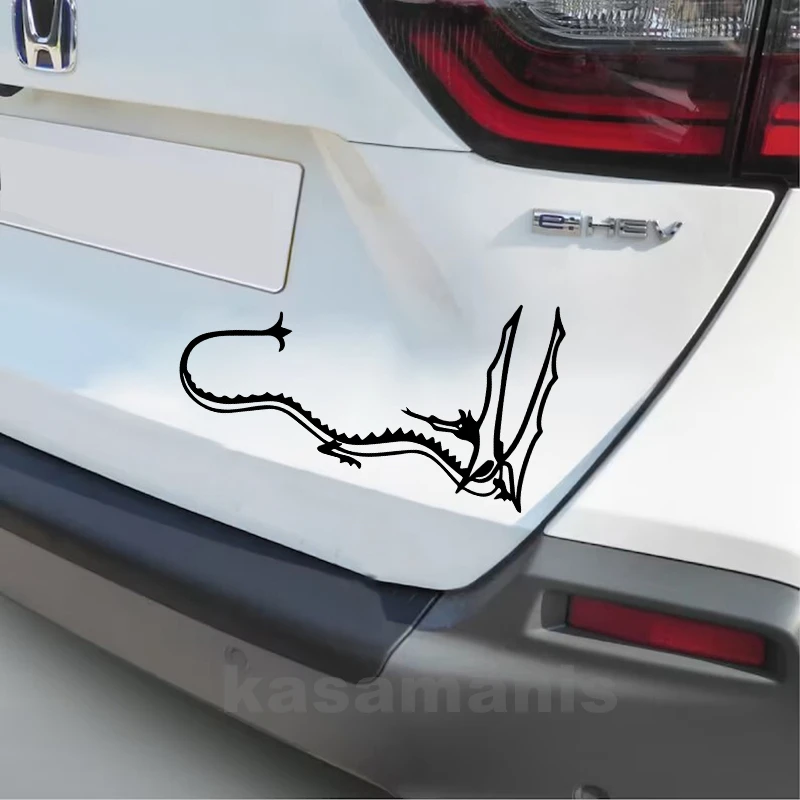 Middle Earth Dragon Vinyl Sticker Car Window Bumper Decor, Tolkien LOTR Smaug Laptop Decals for MacBook Air/Pro Decoration