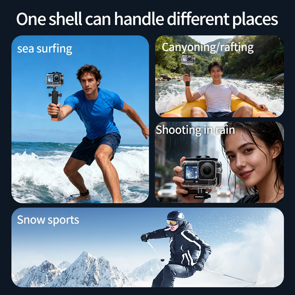 For DJI Action6 waterproof case filter, anti fog spirit eye diving case, underwater diving equipment, camera accessories