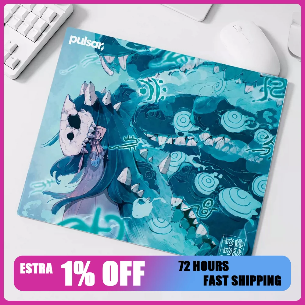 PAN Esports Pulsar × YUEN Glass Gaming Mousepad  FPS Both Speed And Smooth Mouse Pad For VALORANT TTK CSGO PC Accessories Gifts