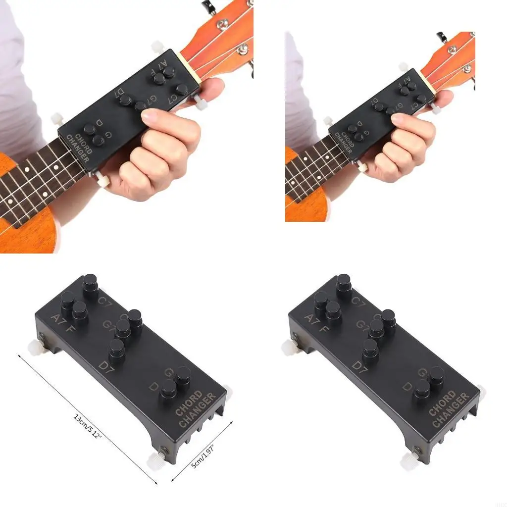 

Ukulele Chord Assisted Tool with 8 Chords Lightweight Ukulele Chord Trainer