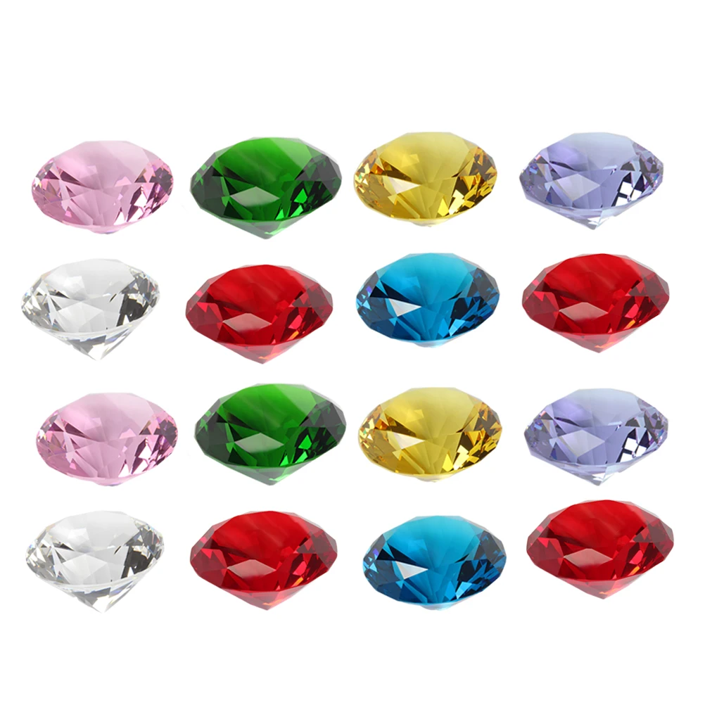 

20 Pcs Crystal Diamond Artificial Diamonds Decor Section Bridal Shower Wedding Party Birthday Home Romantic Environment