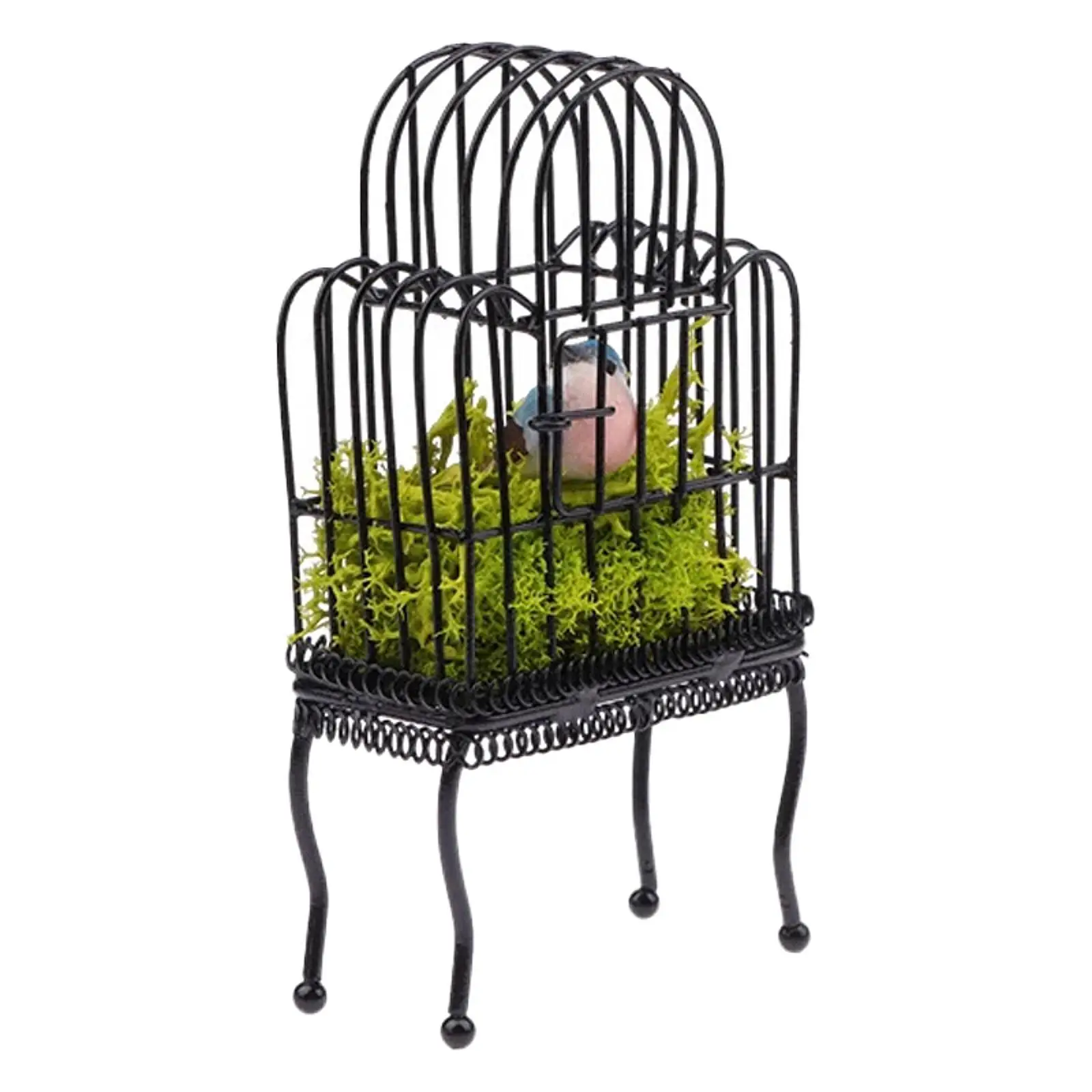 مقياس 1:12 بيت الدمى بيت الطيور إكسسوارات الدمية مشهد الحياة بيت الطيور الصغير الأبيض