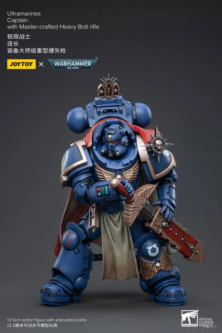 【FS】 JOYTOY Warhammer40K Ultramarines Captain with Master-crafted Heavy Bolt Rifle 1/18 Scale Figures Model ToysGifts Collection view 4