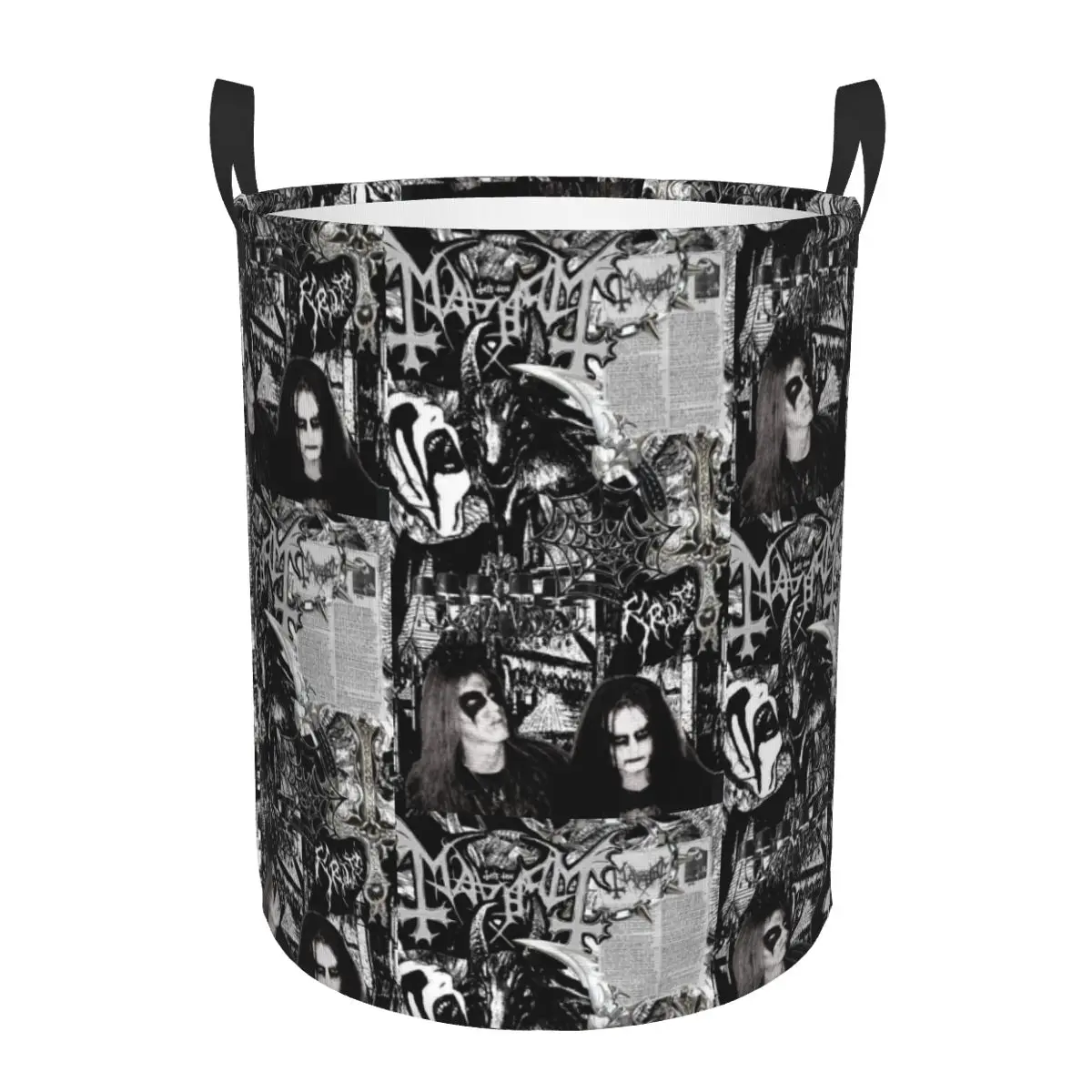 Custom M-Mayhems Rock Brand Punk Laundry Basket Foldable Toy Clothes Hamper Storage Bin for Kids Nursery