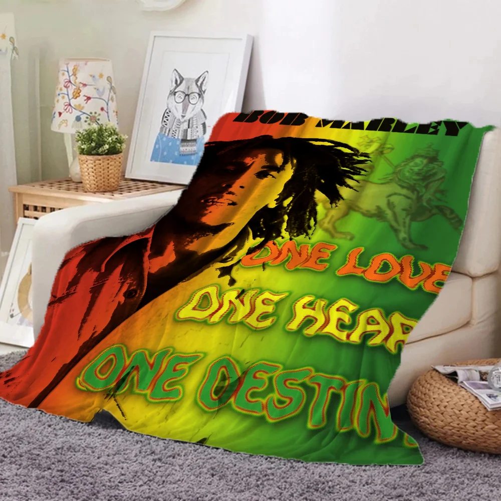 Bob Marley Reggae Music Nap Blanket Cobija Plaid on The Sofa Luxury Cover Blankets for Adults Bed Bedspreads Bedspread Throw