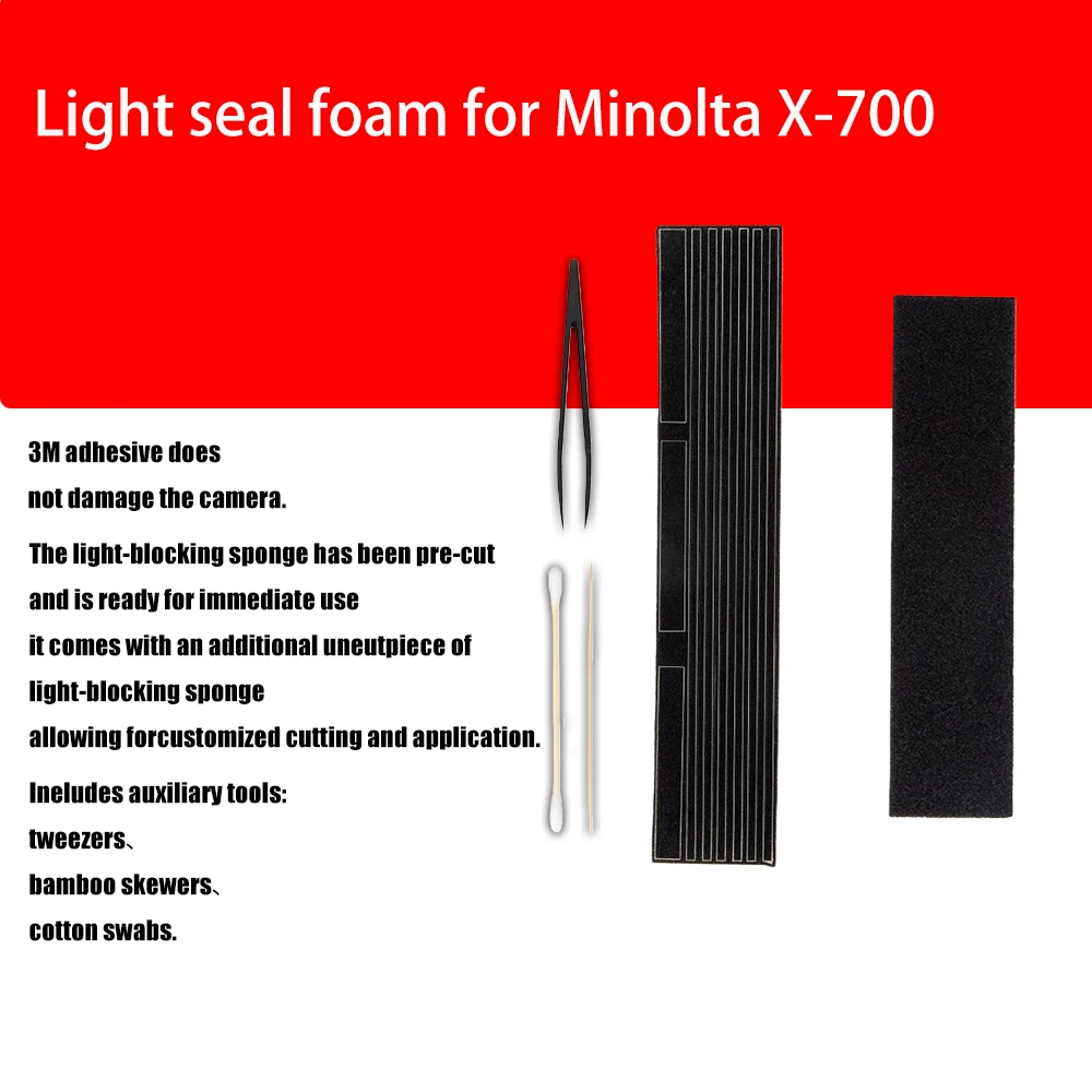 Light Leak Proof Sponge High Density Foam for Minolta X-700 Light Proof Seal Foam Sponge Film Camera Repair Kits Accessories