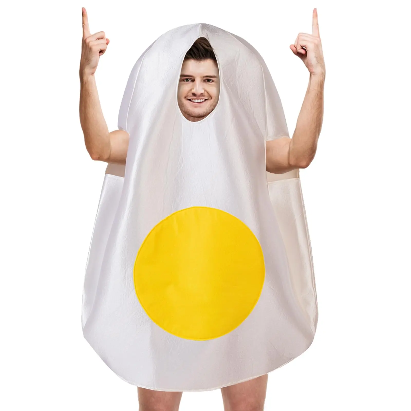 

Food Theme Cosplay Women Fried Egg Carnaval Holloween Dress Up Men Eggs Costume New Arrival 2026