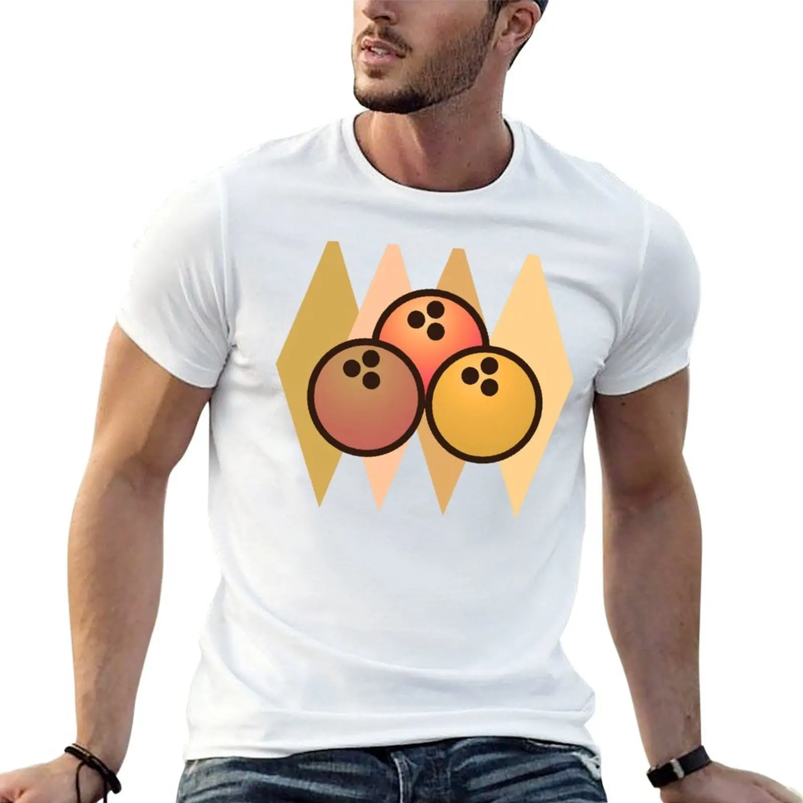 

Retro Bowling T-Shirt t shirt man cotton t shirts cotton 100% t shirt for man 100 percent cotton T-shirt