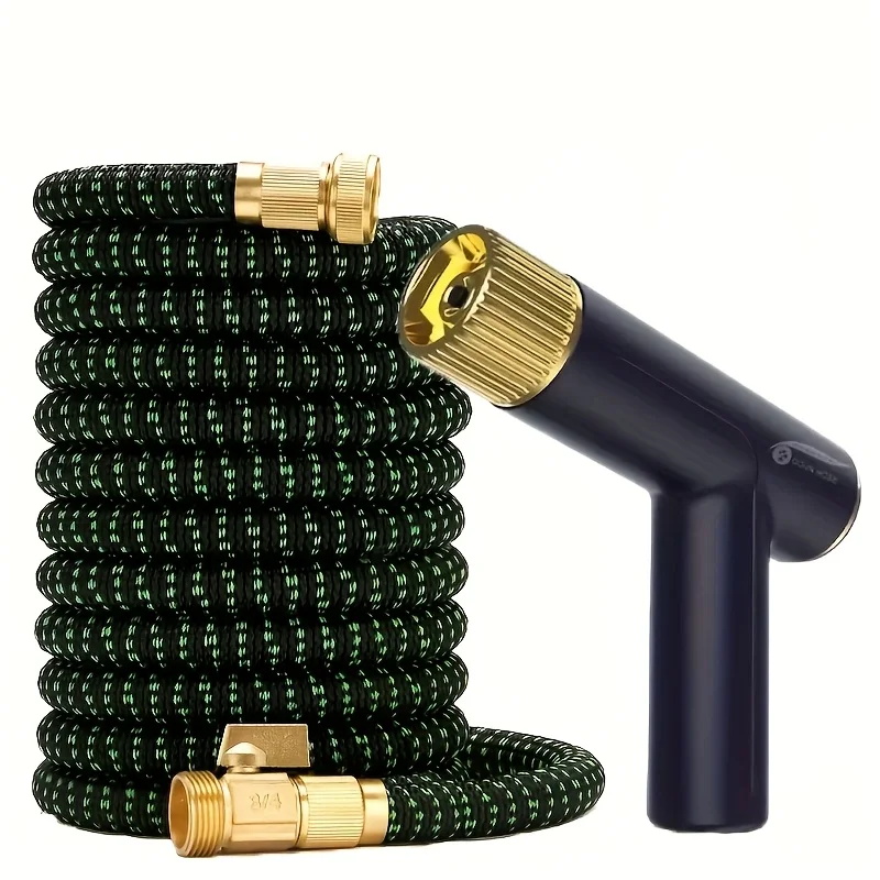 

1PC Garden Hose High-Pressure Water Gun Equipped With Extendable Hose, Used For Garden Irrigation And Car Washing Supplies