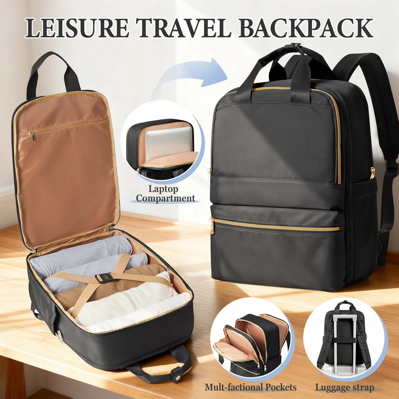 

Women Backpack Laptop Backpack, College Ladies Elegant Backpack Waterproof Backpack, Teacher's Casual Fashion Backpack Work Bag