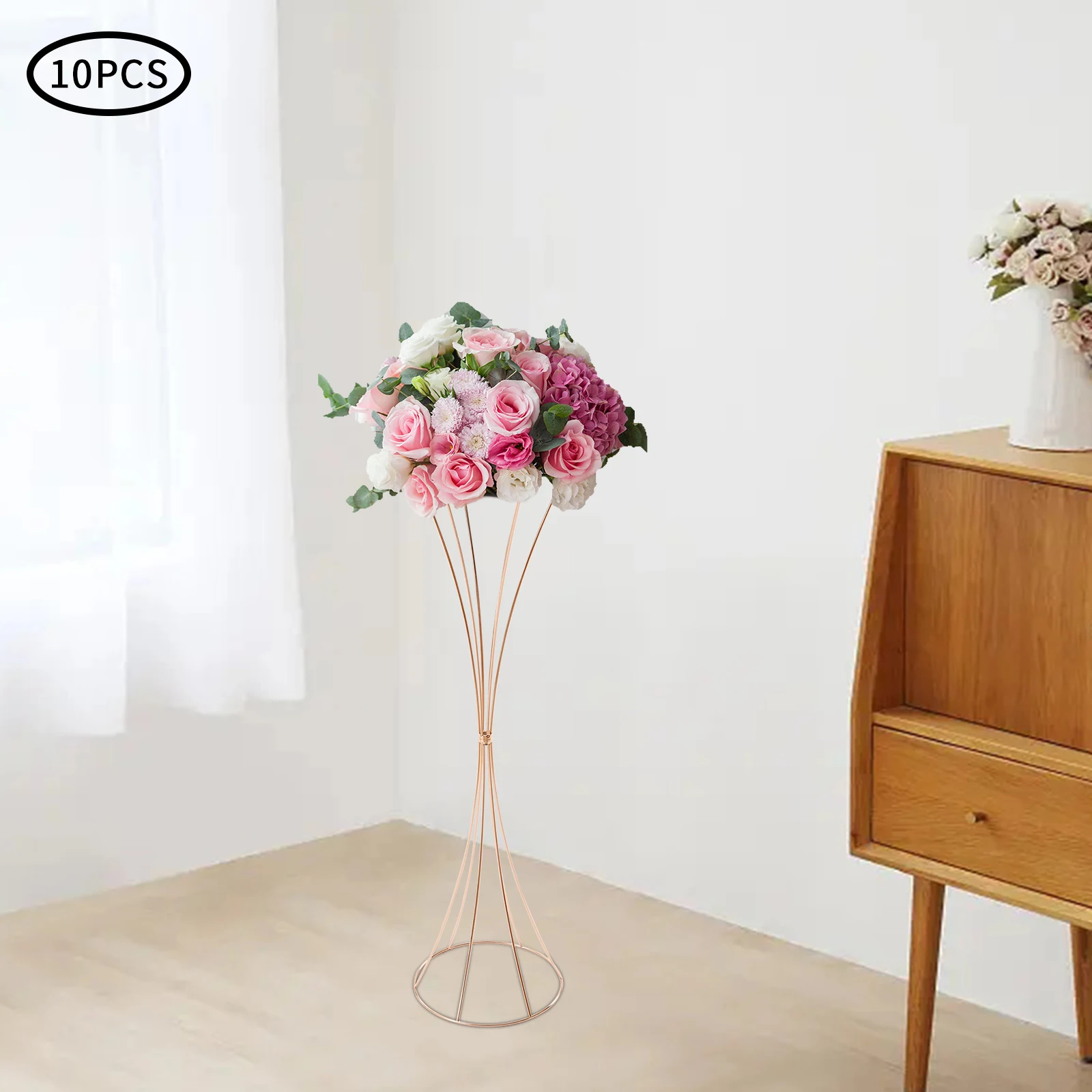 Imagem -02 - Metal Trompete Flower Rack Vaso Stand Background Display Stands Vasos de Mesa Decoração para Aniversários de Casamento 315 10 Pcs