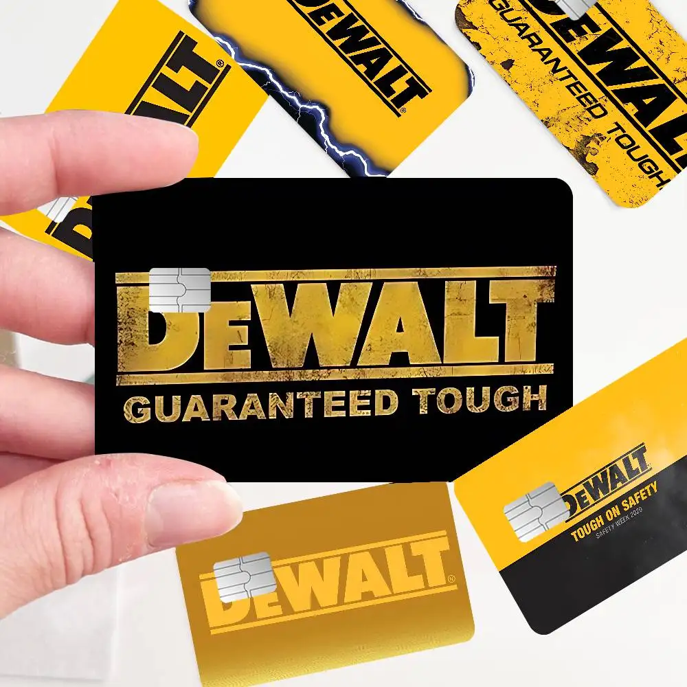 D-Dewalts Logo Anime Cartoon Sticker Film Skin for Credit Card Debit Bank Bus Card