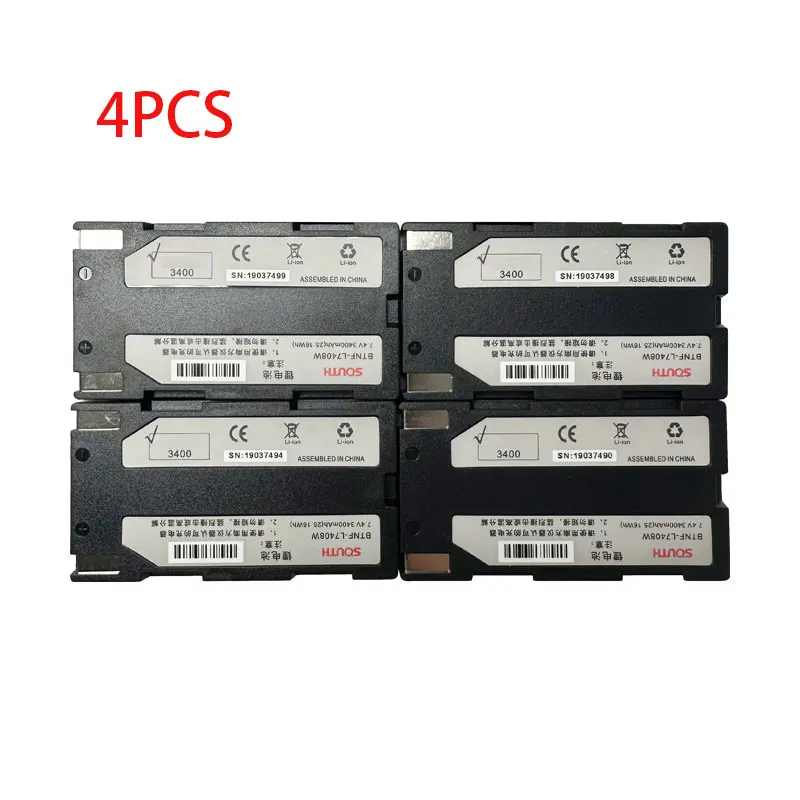 

4PCS GPS RTK 7.4V 3400mAh BT-L7408W Battery For South S82 Ruide R90i / R6 Kolida K5 / K9 Sanding T66 GNSS Surveying Instruments