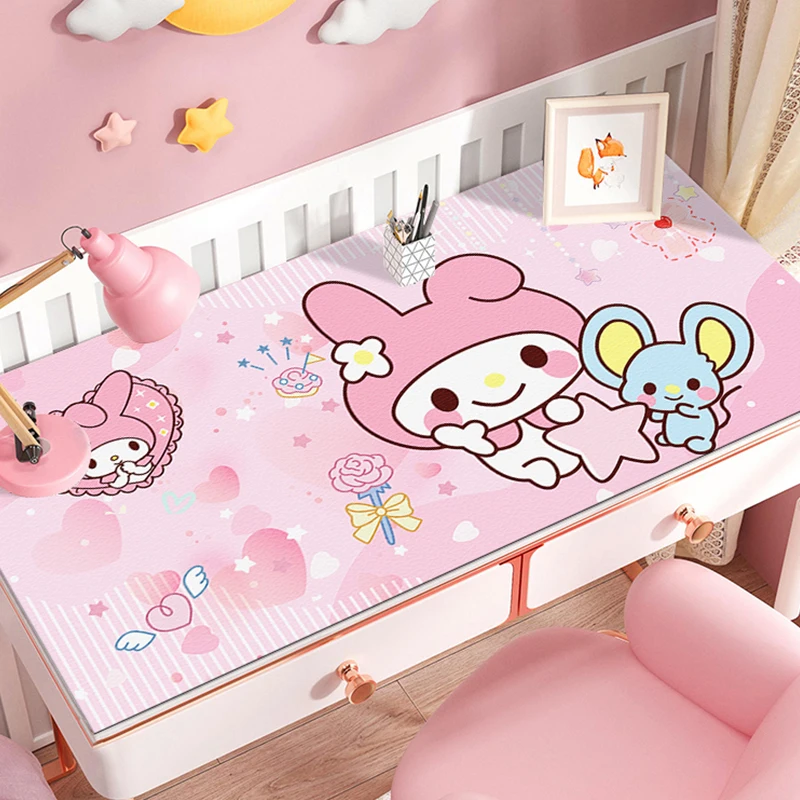 

Коврик для мыши с тематикой Melody Kawaii, большой противоскользящий коврик для клавиатуры и мыши, коврик для ноутбука, компьютера, стола, водонепроницаемый маслостойкий настольный коврик