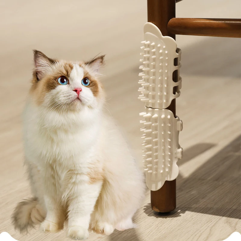 Gato de estimação rosto scratchers limpeza massagem pente pet gato escova gatinho aliciamento auto limpeza canto mesa pernas scratcher pentes
