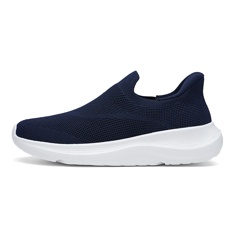 Herren-Slipper zum Hineinschlüpfen, gewebte Socken-Sneaker, rutschfeste, weiche Sohle, bequeme Freizeitschuhe für den täglichen Gebrauch, Reisen und Autofahren