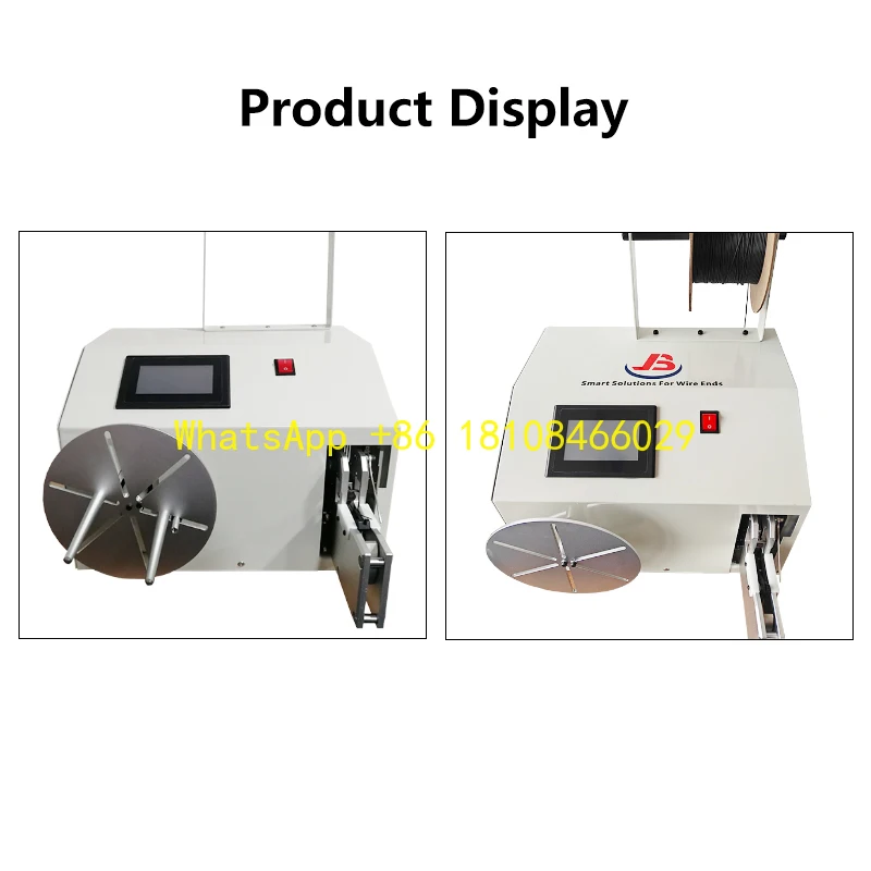 Automatyczna nawijarka do przewodów elektrycznych AC/DC 110V-220V, półautomatyczne wiązanie okrągłe/długie/w kształcie ósemki do kabli.