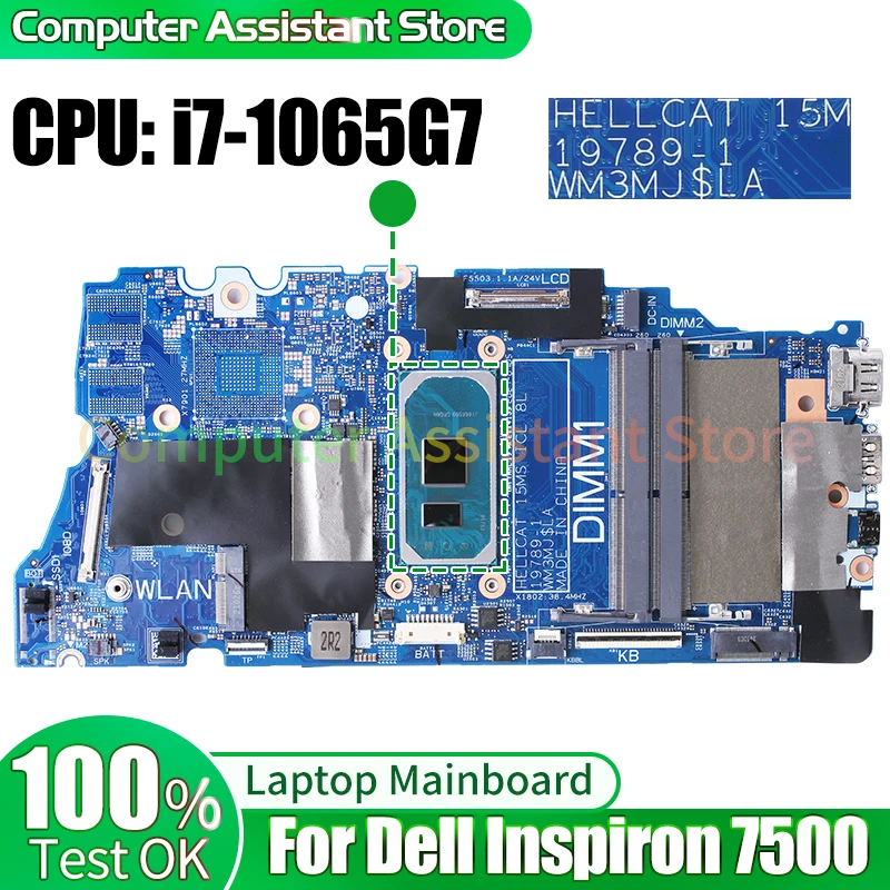 

For Dell Inspiron 7500 Laptop Mainboard 19789-1 0DG9M2 i7-1065G7 Notebook Motherboard