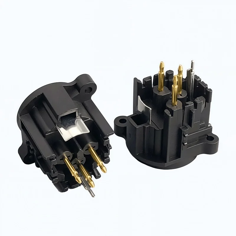 1PCS XLR wire connector, 3pins, male plug wire connector+panel mount type, with protecting cover, for Audio/Video - view 5