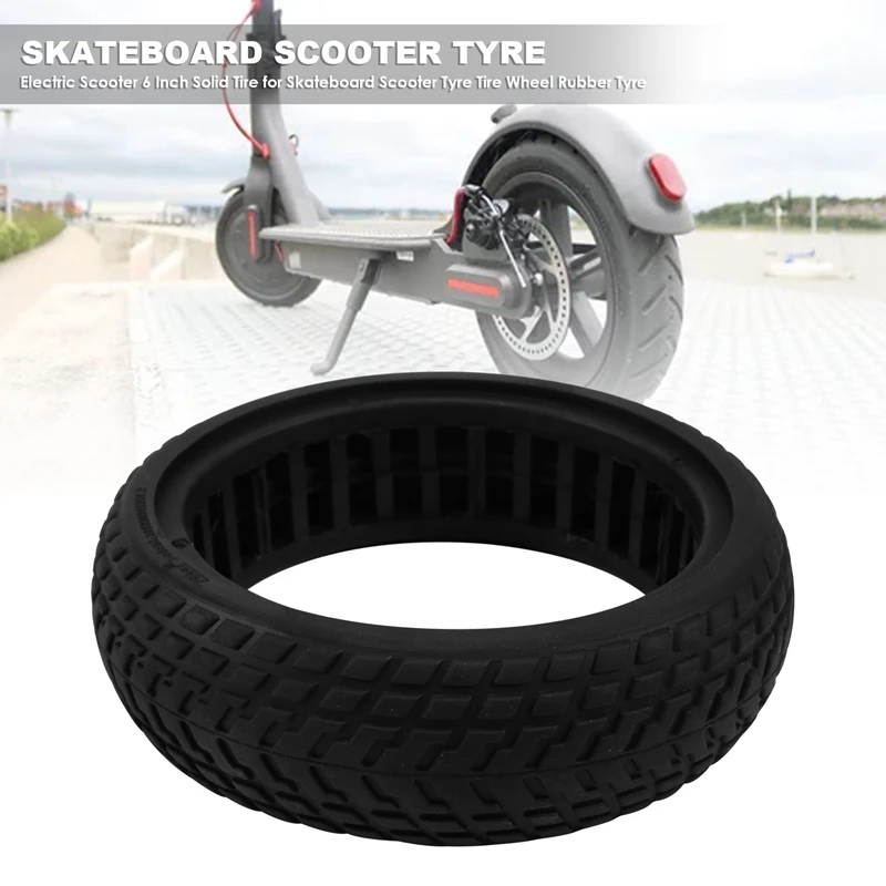 Electric Scooter 6 Inch Solid Tire For Skateboard Scooter Tyre Tire Wheel Rubber Tyre Electric Scooter Parts