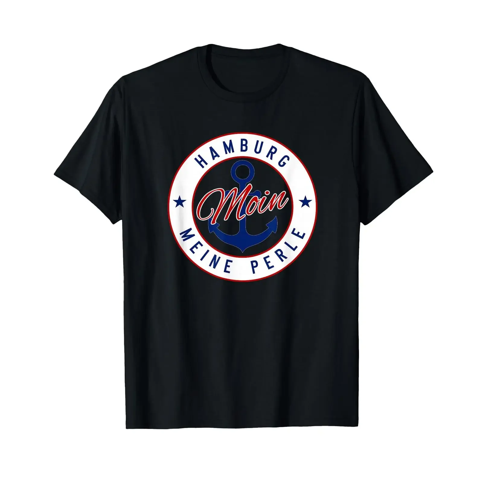 T Shirt Hamburg My Pearl vintage Washed Stylish Casual Versatile fashion Breathable homme Slightly Unisex designer clothes