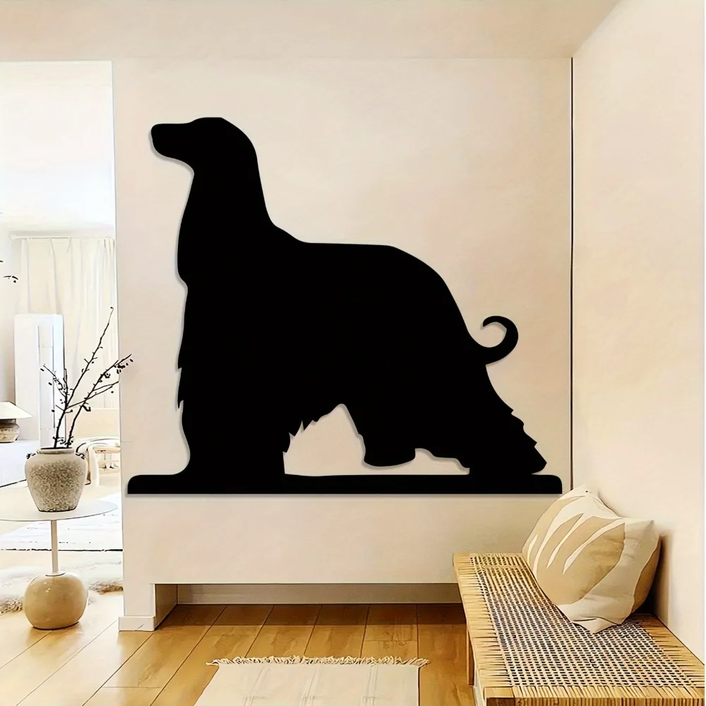 Wrought Iron Afghan Hound Pet Memorial Metal Wall Art Personalized Name Garden Marker Grieving Gift Sculpture Plaque