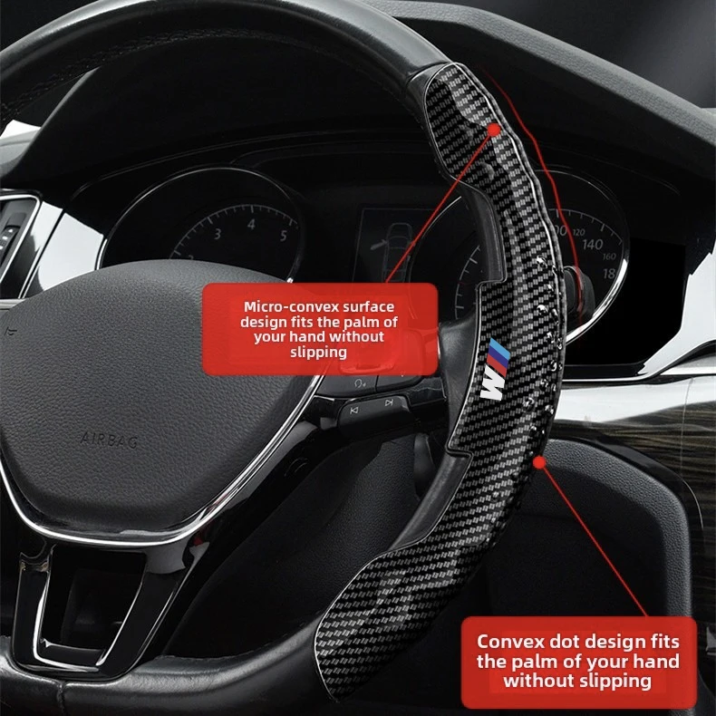 

car steering wheel cover carbon fiber pattern For Bmw M3 M4 M5 M6 F20 F30 G20 F31 F34 F10 G30 F11 X3 F25 X4 I3 1 3 5 Series