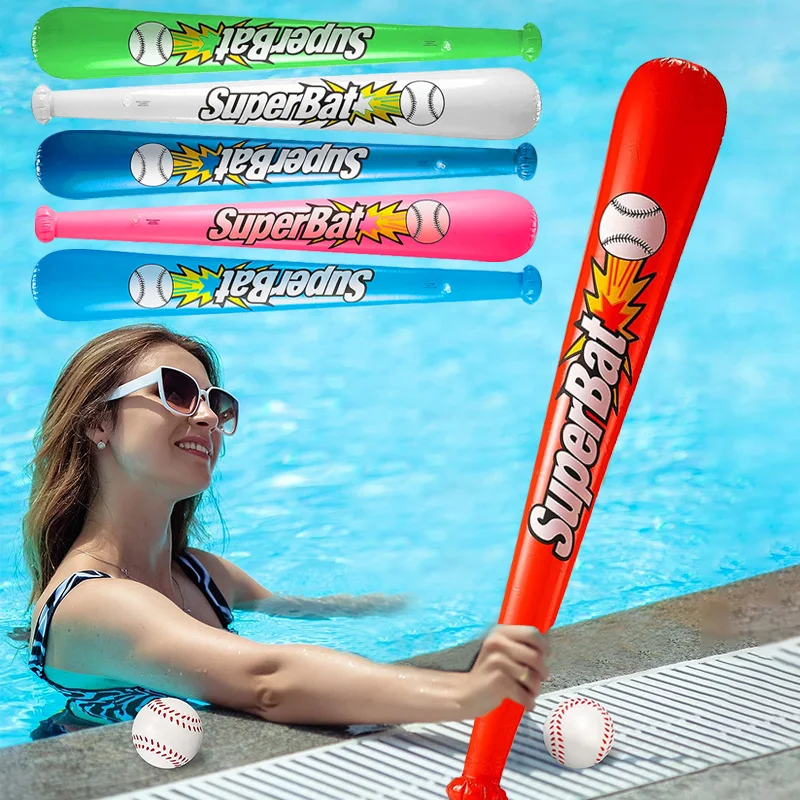 6 teile/satz aufblasbare Baseballs chläger aufblasbare Hammer Stick Ballon Spielzeug Karneval Party Kinder Geburtstags geschenke Pool Wasserspiel Spielzeug