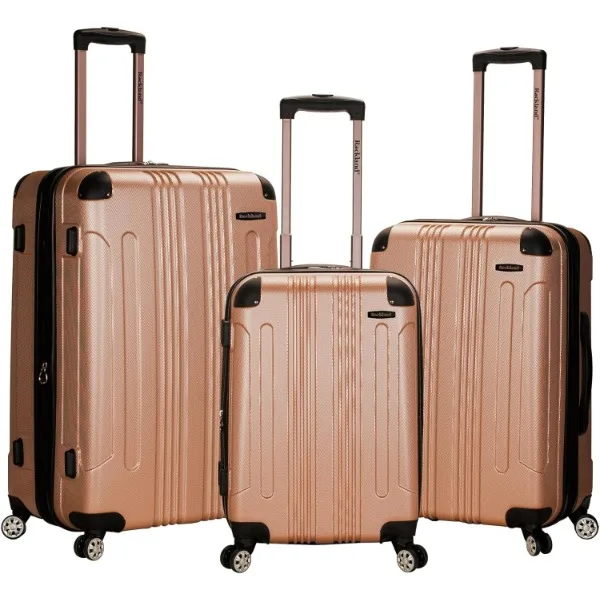 

Rockland London Hardside Spinner Wheel Luggage, Champagne, 3-Piece Set (20/24/28)